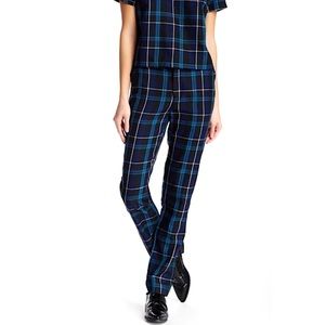 NWT Romeo + Juliet couture plaid pants navy sz S